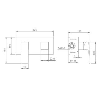 Смеситель для душа Raglo R01.273.03 золотой сатин